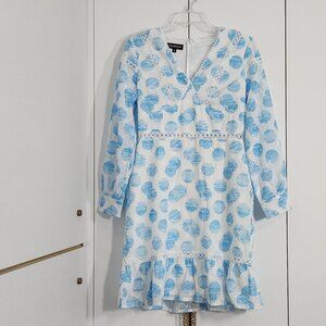 Eilly Bazar Dress Size M Boho Knee Length Long Sleeves Baby Shower